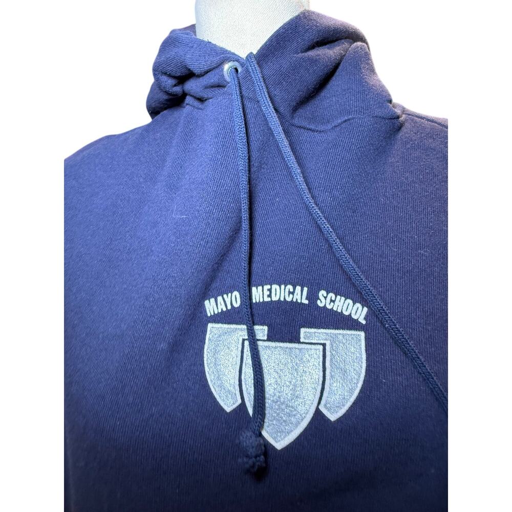 Mayo Medical School Vintage Hoodie, Made in USA, Navy, Unisex Size XL